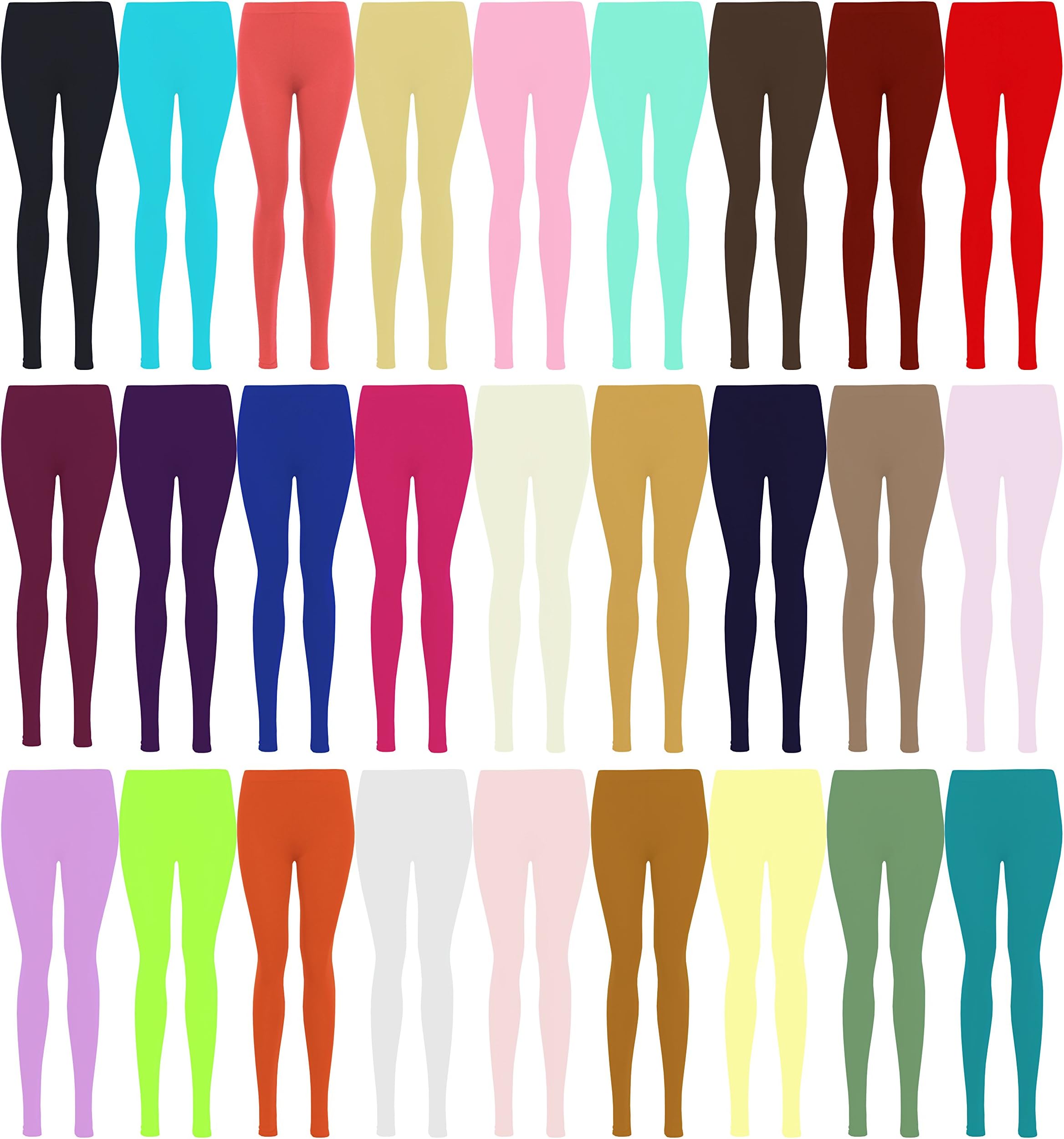 LessThanTenQuidMissloved ™ Plus Size Plain Stretchy Viscose Lycra Leggings UK Sizes 12-26 * 25+ Colours *