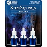 ScentSationals Illusion Fragrance Oil Plug In Air Freshener Refills 3-Pack - Works with Scentsationals Wall Plugs, Long-Lasting Home Fragrance, 0.8 fl oz Each, Packaging May Vary