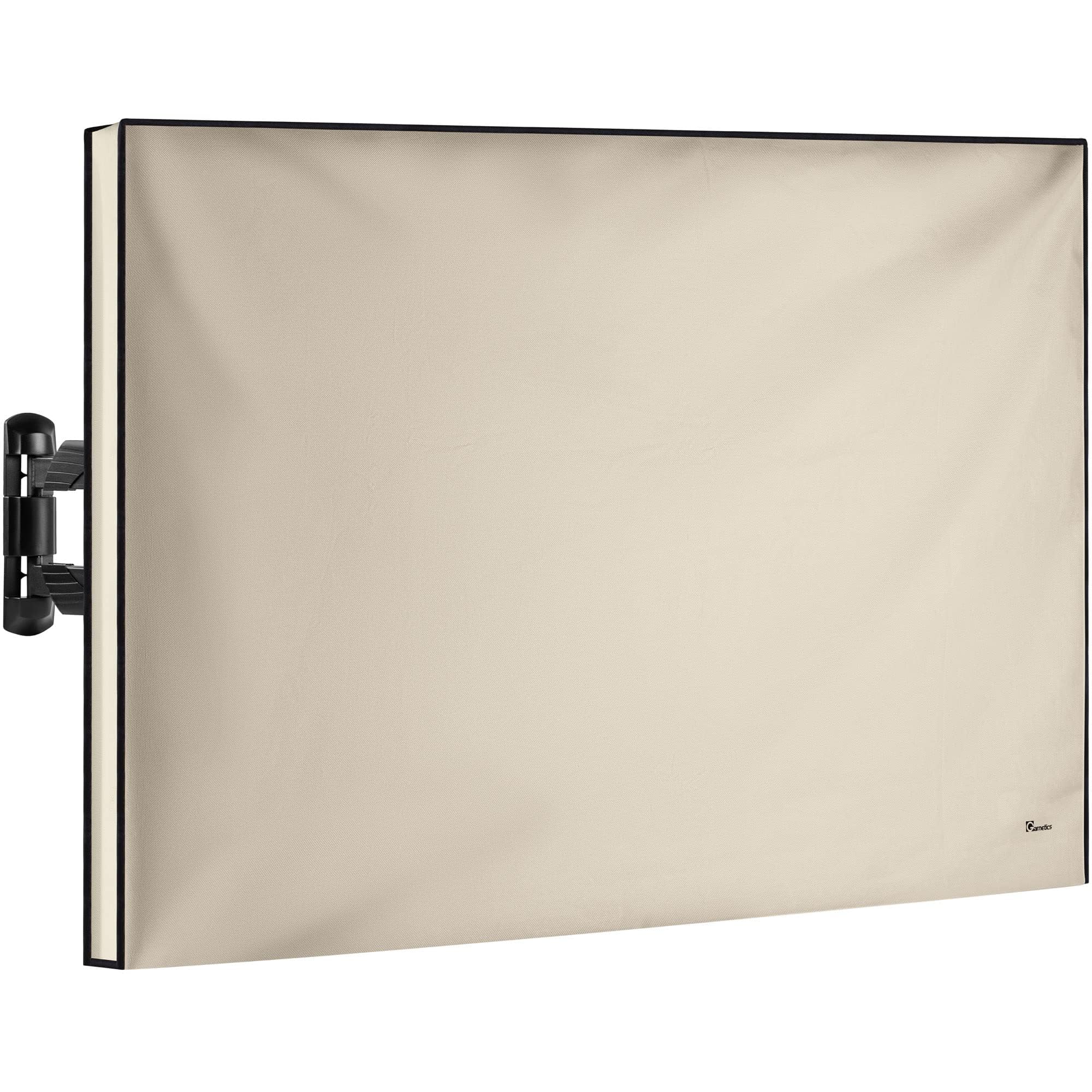 Garnetics Outdoor TV Cover 75 Inch – Waterproof, Weatherproof TV Enclosures with Smart Shield Screen Protectors, Ideal for Outdoor Use, Moving, and Storage - Beige Image