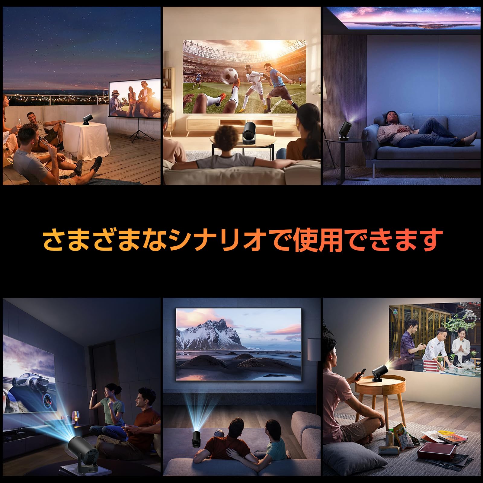 Philoent Projector for Home Use, Small, 2025 Upgraded Version Android TV & 270° Rotation & HiFi External Speaker, Short Range Projection, 27,000 LM, High Brightness, Ceiling Projection, 1080P, Wi-Fi6