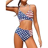 Doumlop Girls Swimsuit Bikini Set,Criss Cross Bathing Suits for Girl Two Piece Solid Color Girls' Swimwear for 7-16 Years
