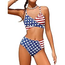 Amazon.com: Girls American Flag Swimsuit Size 8 Fourth of