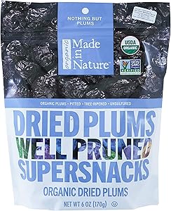 Made In Nature Organic Dried Plums, 6 Oz