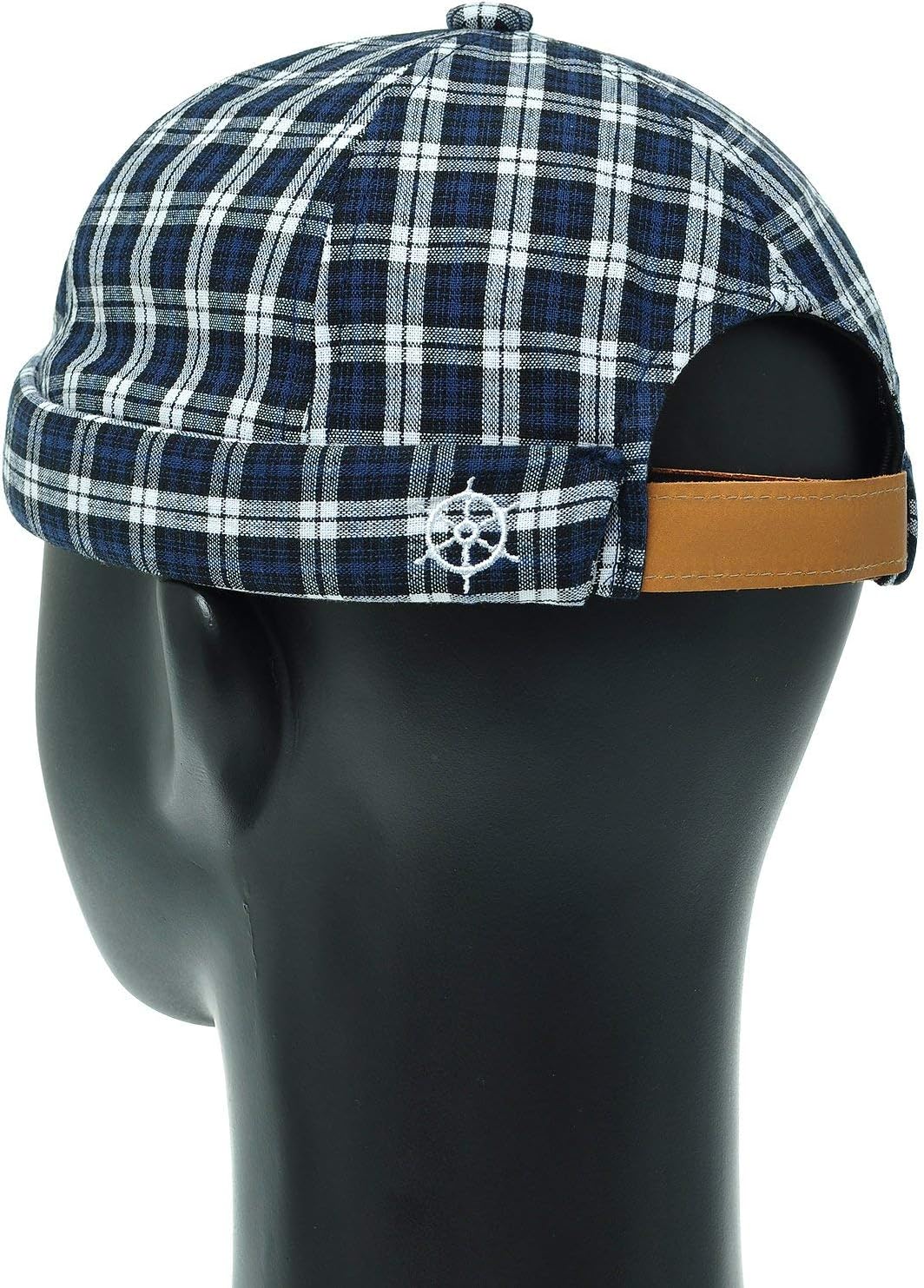 PLIC n PLOC DHH04.Tartan Check Skullcap Watch Cap Docker Hat Short Beanie Men Women