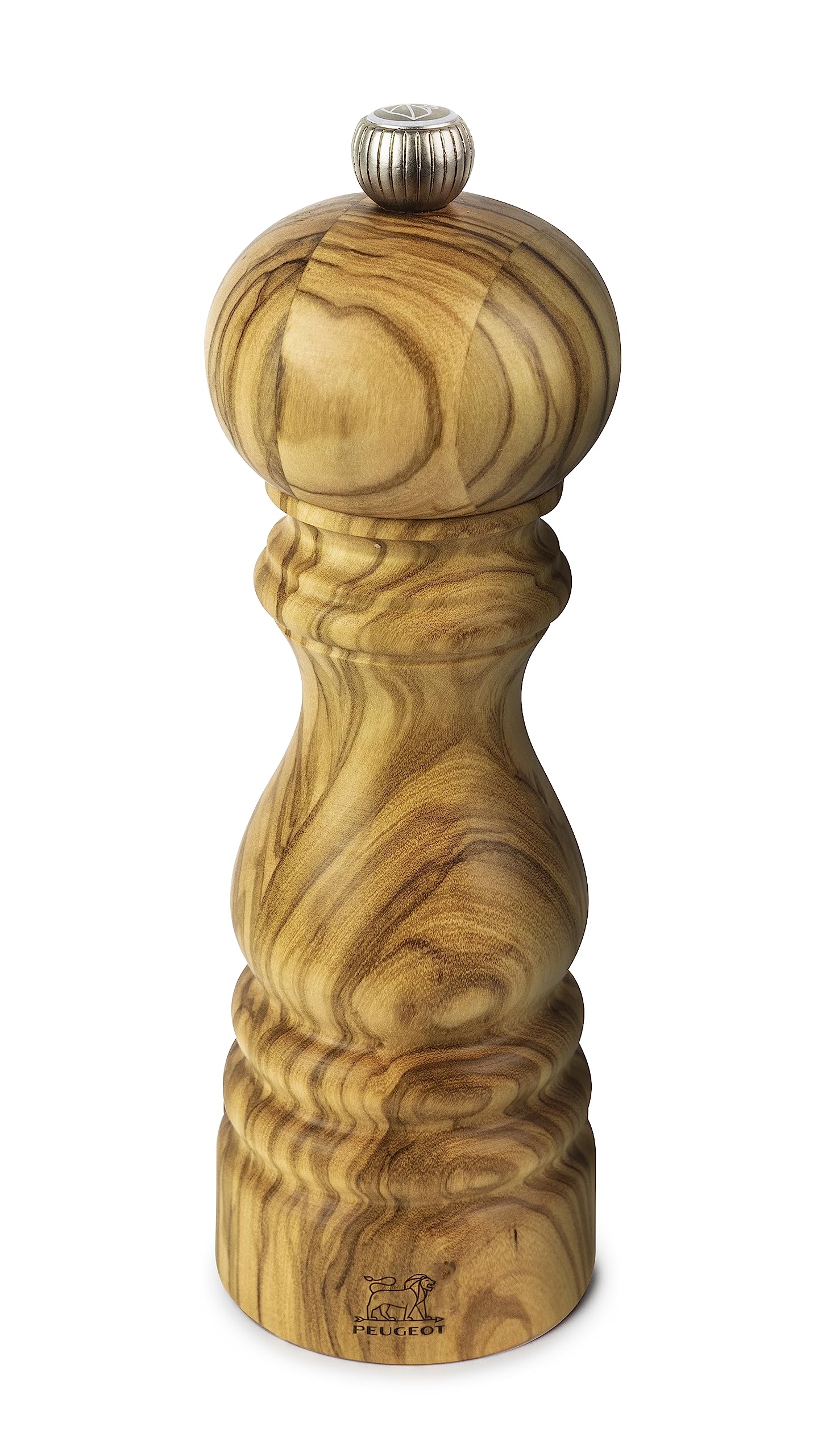 Peugeot - Paris Manual Salt Mill - Adjustable Grinder - Olive Wood, Olive, 18 cm