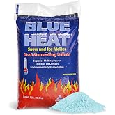 Blue Heat Snow &amp; Ice Melter Non-Staining Heat-Generating Pellets, 50 lb Bag | Ice Remover, Melts Snow and Ice on Driveways, Concrete, Sidewalks, Steps, Patios and Outdoor Spaces