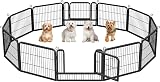 Yaheetech 12 Panel Dog Playpen Heavy Duty Fence 80cm Height