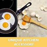 VELENTI Cool Fried Egg Spoon Rest - Handmade Ceramic Kitchen Holder view 3