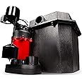 Red Lion RL-SPS33 1/3 HP, 115-Volt, 3200 GPH Under-Sink Sump Pump System with 6 Gallon Basin, Red/Black, 14942736