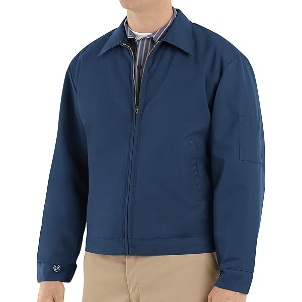 Amazon.com: Red Kap Men's Slash Pocket Quilt-Lined Jacket, Navy