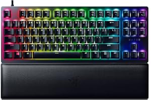 Razer Huntsman V2 TKL Tenkeyless Gaming Keyboard: Fastest Linear Optical Switches Gen2 w/Sound Dampeners & 8000Hz Polling Rat