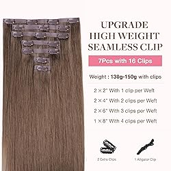 GOO GOO Clip in Hair Extensions Real Human