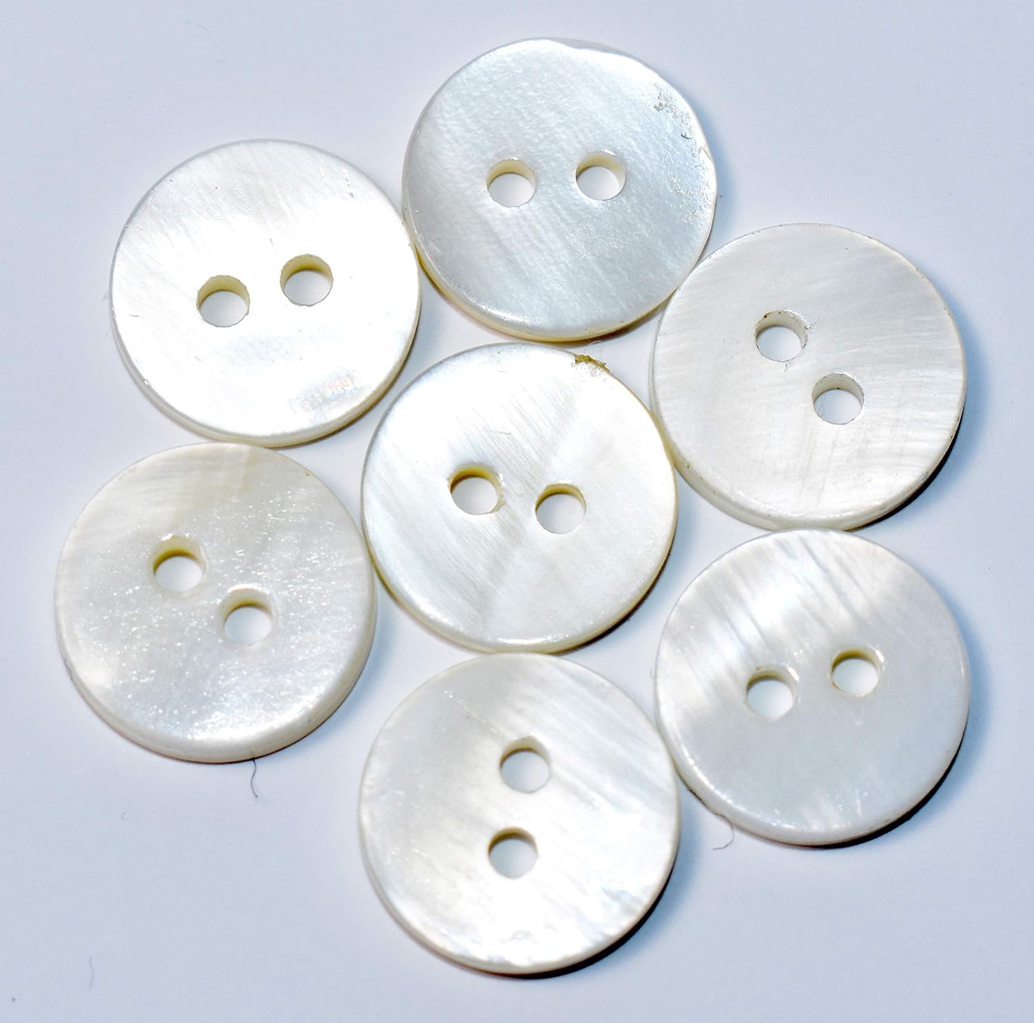 10 Round White Pearl Buttons Acrylic 8mm Button 16x Paper, Party & Kids