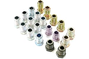 The Stop Shop Metric Brake Line Fitting Kit for 1/4" Tube. (ISO/Bubble Flare)