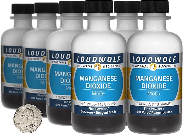 Amazon Com Manganese Dioxide 2 Pounds 8 Bottles 99 Pure Reagent Grade Fine Powder Usa