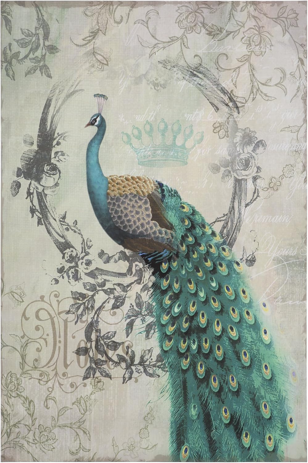 Paintings - Yosemite Home Decor Peacock Poise II, Multicolor