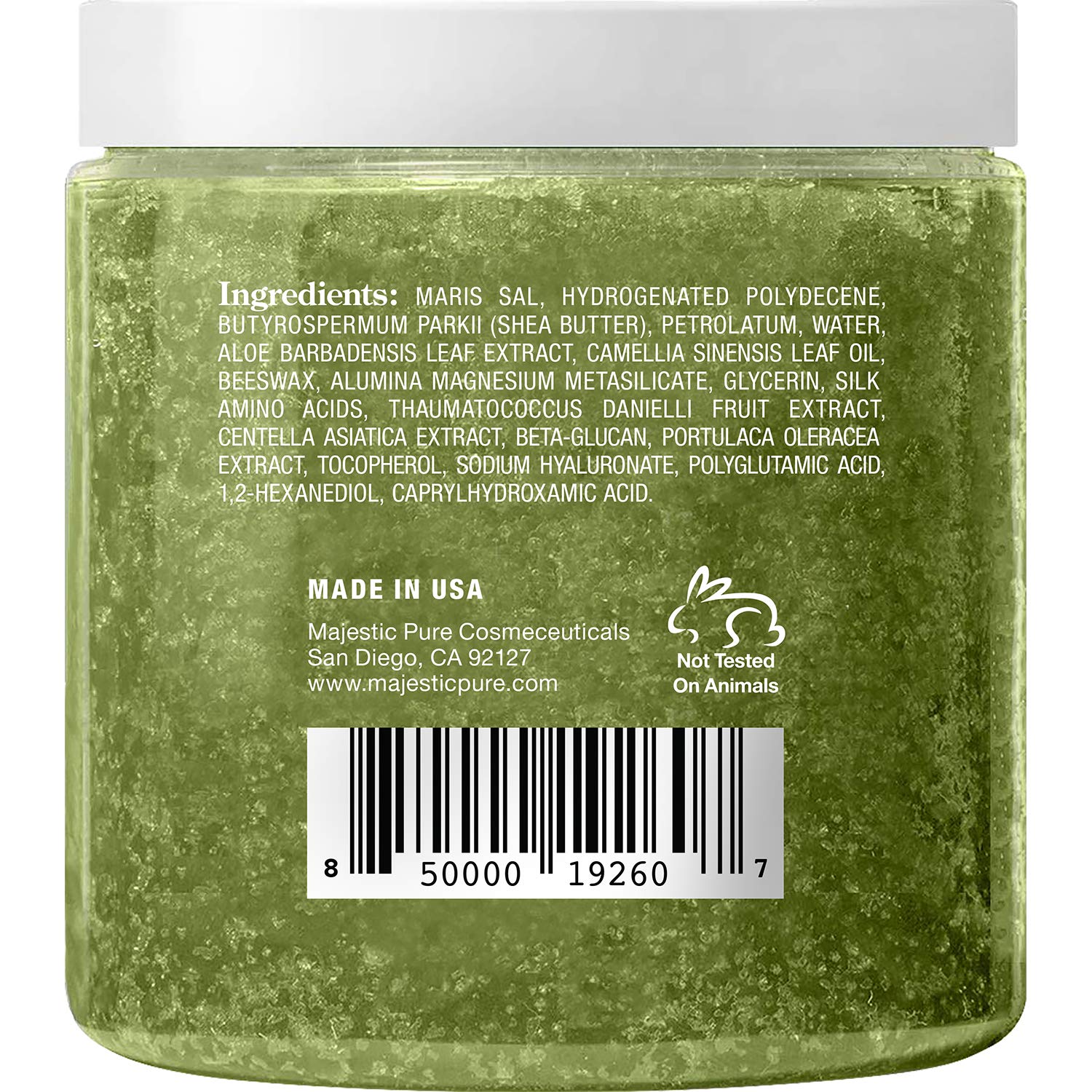 Matcha Green Tea Body Scrub for All Natural Skin Care - Exfoliating Multi Purpose Body and Facial Scrub Moisturizes and Nourishes Face and Skin - 10 oz - Great Gift for Her : Beauty