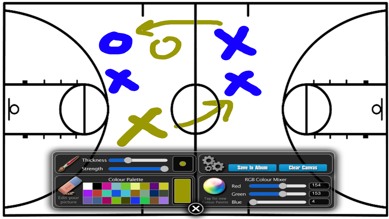 Basketball Coach Diagram