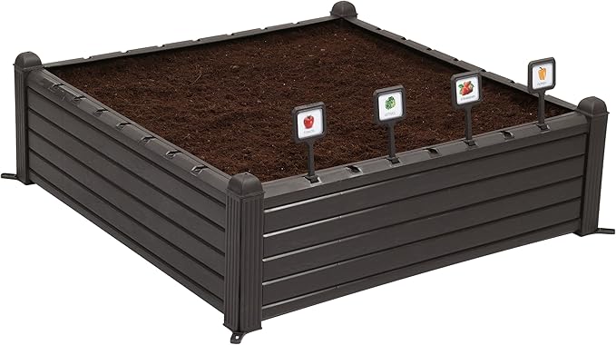 Keter - Mini huerto en casa Raised Garden Ben con marcadores ...