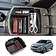 RUNROAD Center Console Organizer Tray Compatible with 2020 2021 2022 2023 2024 2025 Kia Seltos Accessories, ABS Insert Tray Secondary Storage Box Holder Red