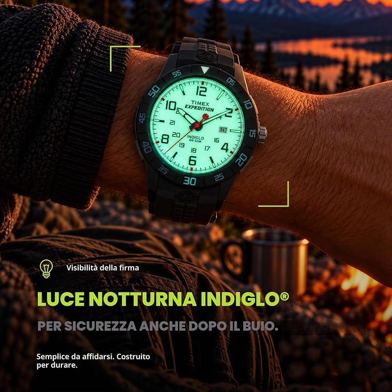 Expedition T49831 - Orologio analogico da uomo, 43 mm, cinturino in resina — foto 4 di 7