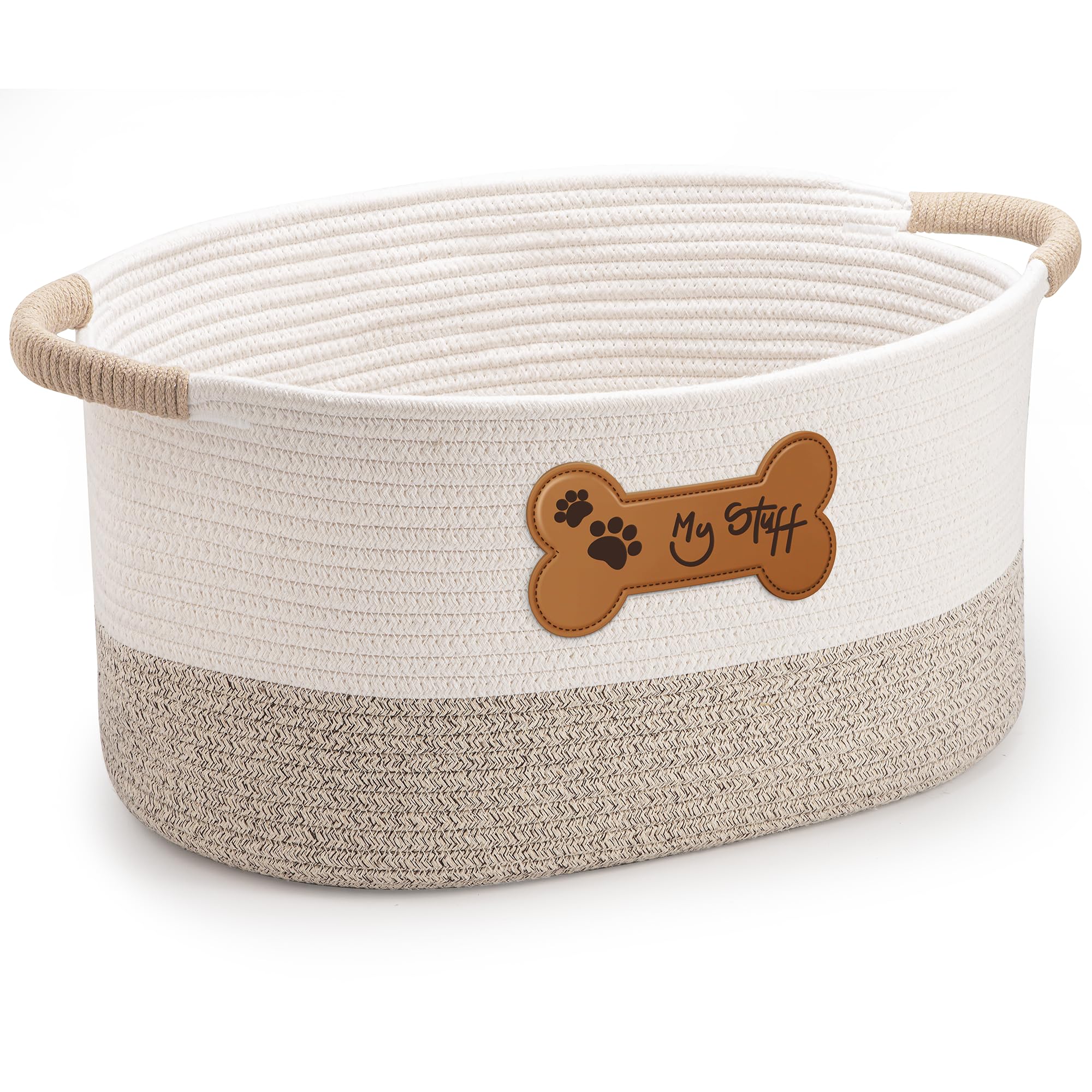 Photo 1 of LILO DESIGN CO. Dog Toy Basket - Cotton Rope Dog Toy Bin With Handle - Cute Woven Pet Toy Box - Perfect Toy Basket For Pets - Storage Baskets For Organizing - Toy Box For Dogs