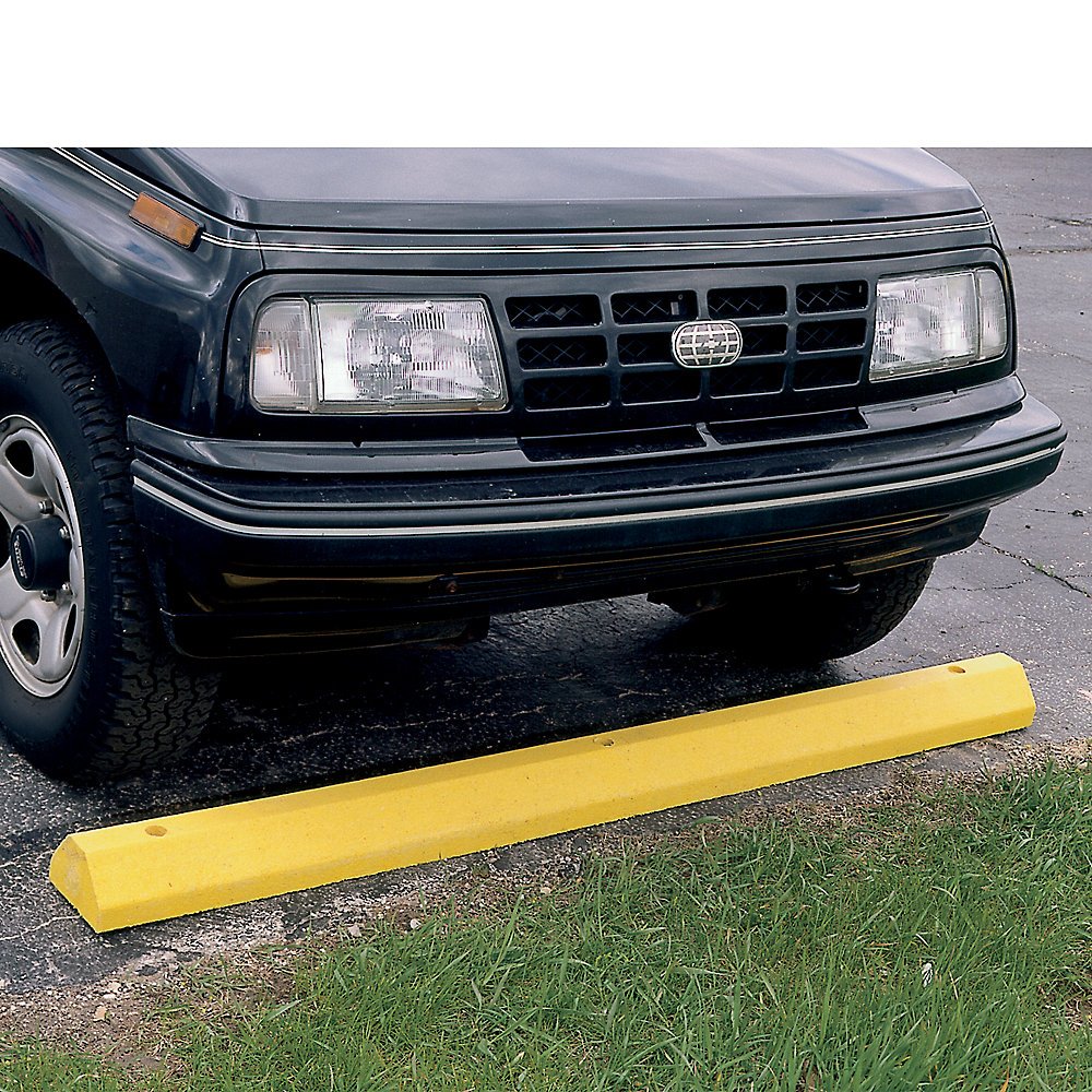Recycled Plastic Parking Stops 72"Wx6"Dx4"W White