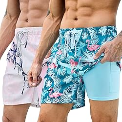 KBVOT Mens Swim Trunks with Compression Liner 7