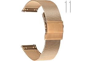 EACHE Stainless Steel Mesh Watch Band for Men Women, Quick Release Mesh Watch Straps 12mm 14mm 16mm 18mm 20mm 22mm