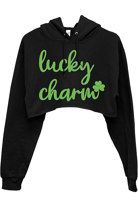 st patricks day cropped sweatshirt