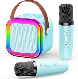 Dislocati Kids Microphone Karaoke Speaker 2 Mic Bluetooth 5.3 Lights