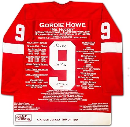 red wings howe jersey