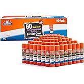 Elmer's Disappearing Purple School Glue Sticks, Washable, 7 Grams, 60 Count - Back to School Supplies, Classroom Pack, #1 Teacher Brand