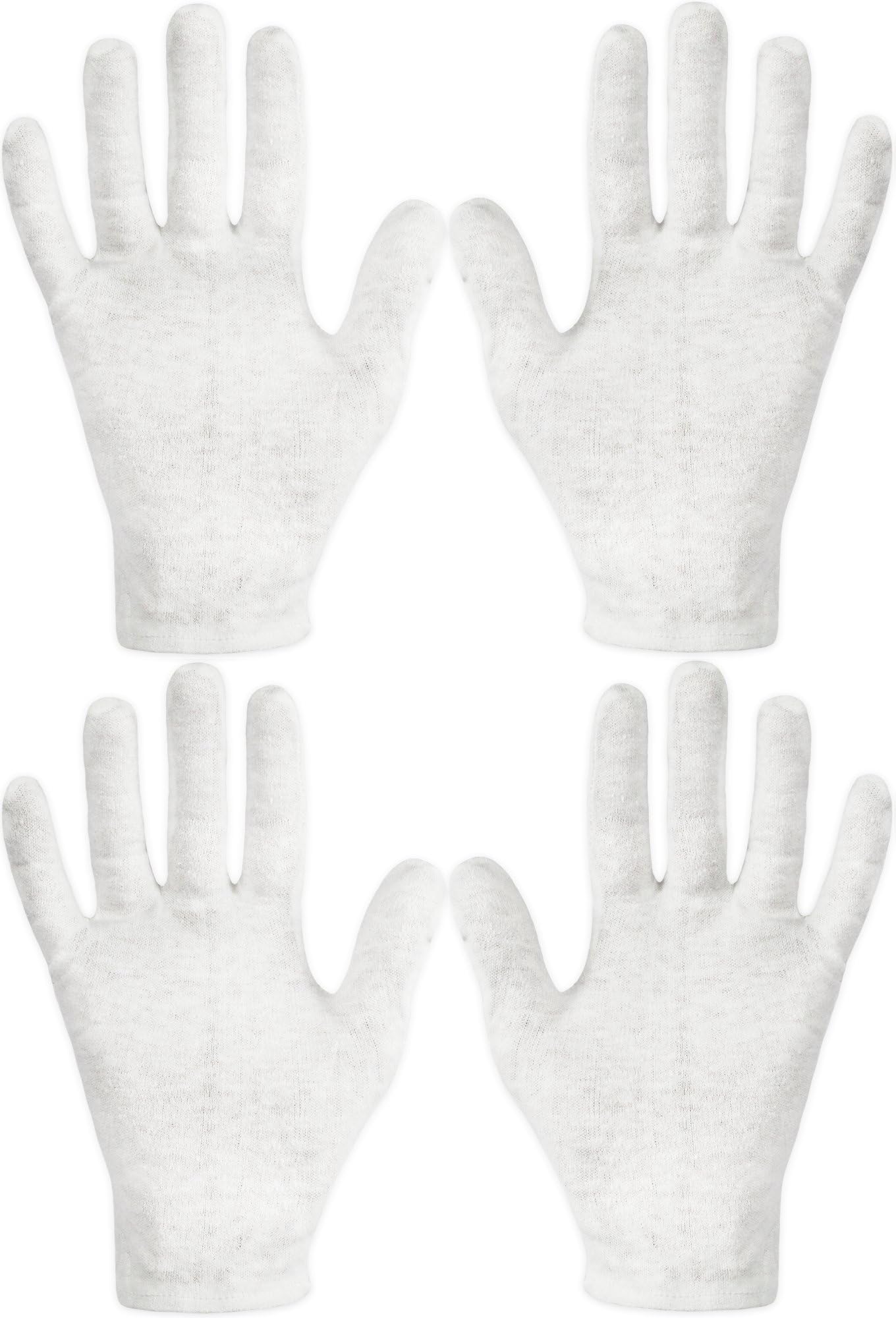 Eurow Cotton Cosmetic Moisturizing Gloves White - 2 Pack