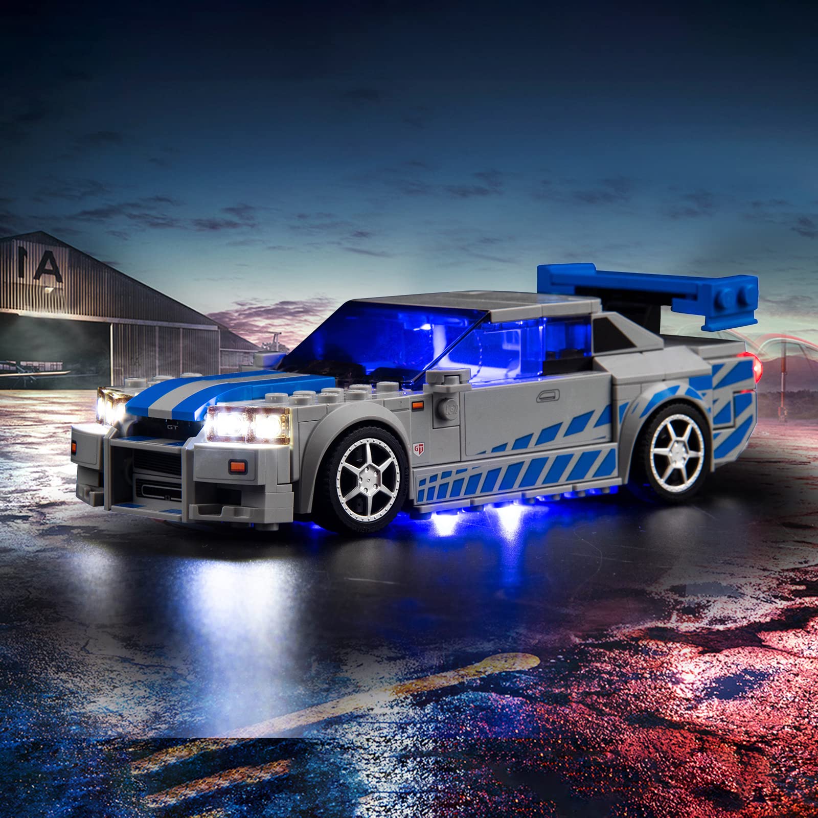 Licht-Kit Kompatibel mit Lego 76917 Speed Champions Nissan Skyline GT-R (Kein Lego-Modell), Led Beleuchtungs Set Compatible with Lego Nissan Skyline GT-R Kreative Spielzeuglichter 6