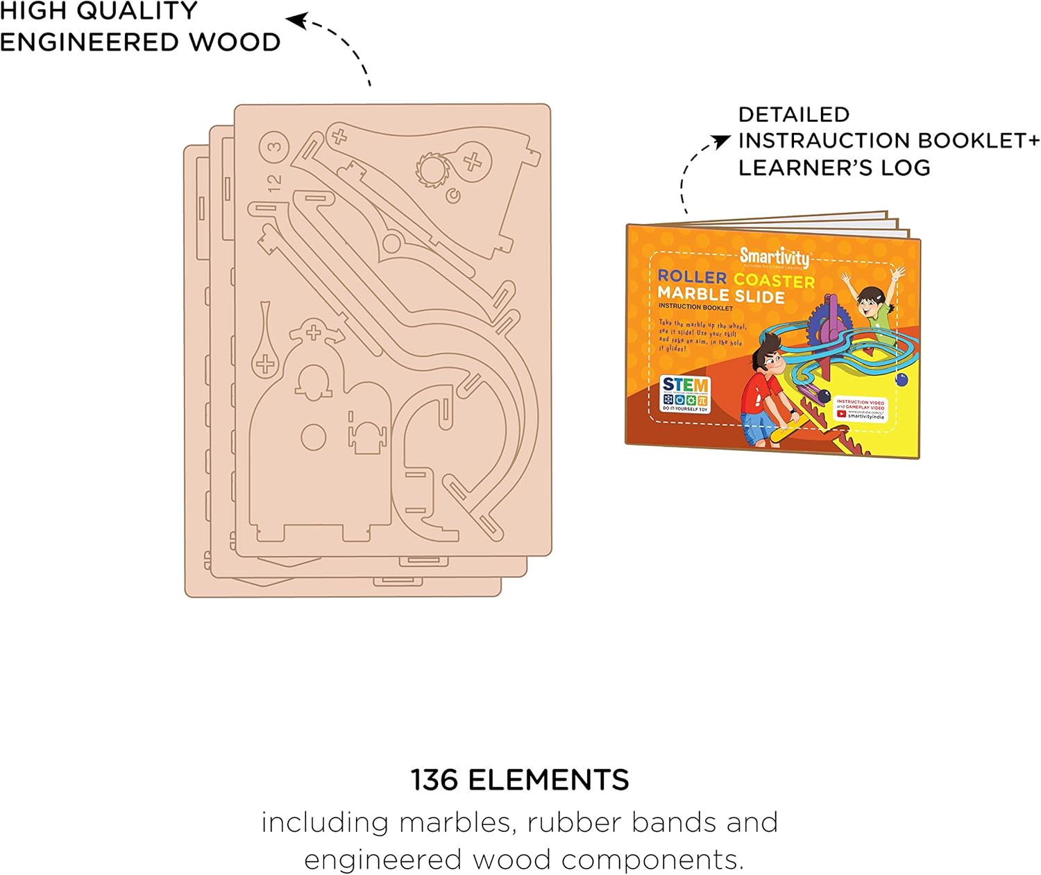 Smartivity Marble Slide Stem Learning Toy For Kids Ages 8 And Up Smrt1012 Learning Education Marble Runs Femsa Com