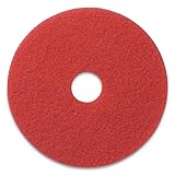 Americo Buffing Pads, 17" Diameter, Red, 5/Carton