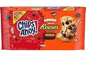 CHIPS AHOY! Chewy Chocolate Chip Cookies with Reese's Peanut Butter Cups, Family Size, 14.25 oz