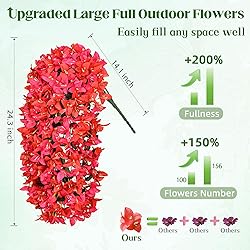 Siyaluens 2Pcs UV Resistant Artificial Flowers for