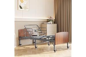 ESHINE Adjustable Bed Frame with Headboard - Ergonomic Electric Base, Wireless Remote, Underbed Light, Wheels Head & Foot Inc