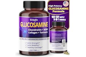 SOTALIX SUPPLEMENT Glucosamine 9,550mg with Chondroitin MSM Collagen Turmeric for Joint Strength & Joint Mobility * USA Made & Tested (150-day Supply (Pack of 1))