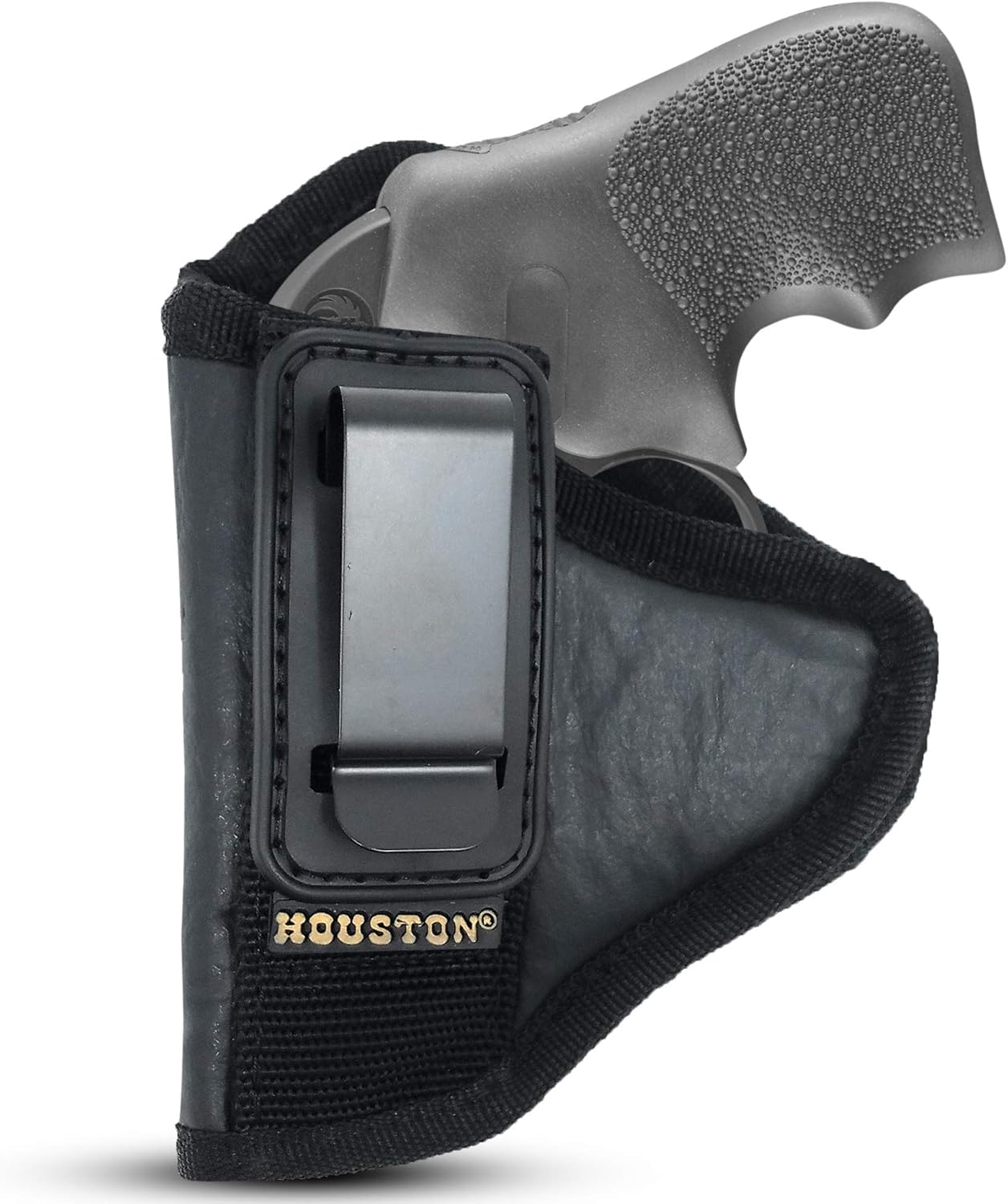 Amazon Com Iwb Revolver Holster By Houston Tuckable Eco Leather Concealed Carry Soft Material Suede Interior Fits Any 38 J Frames S W Revolvers Charter Arms Rossi