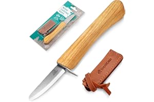 BeaverCraft Whittling Knife for Kids, Beginners - Safety Wood Carving Knife C1 Kid - Whittling Knives with Rounded Tip for Ch