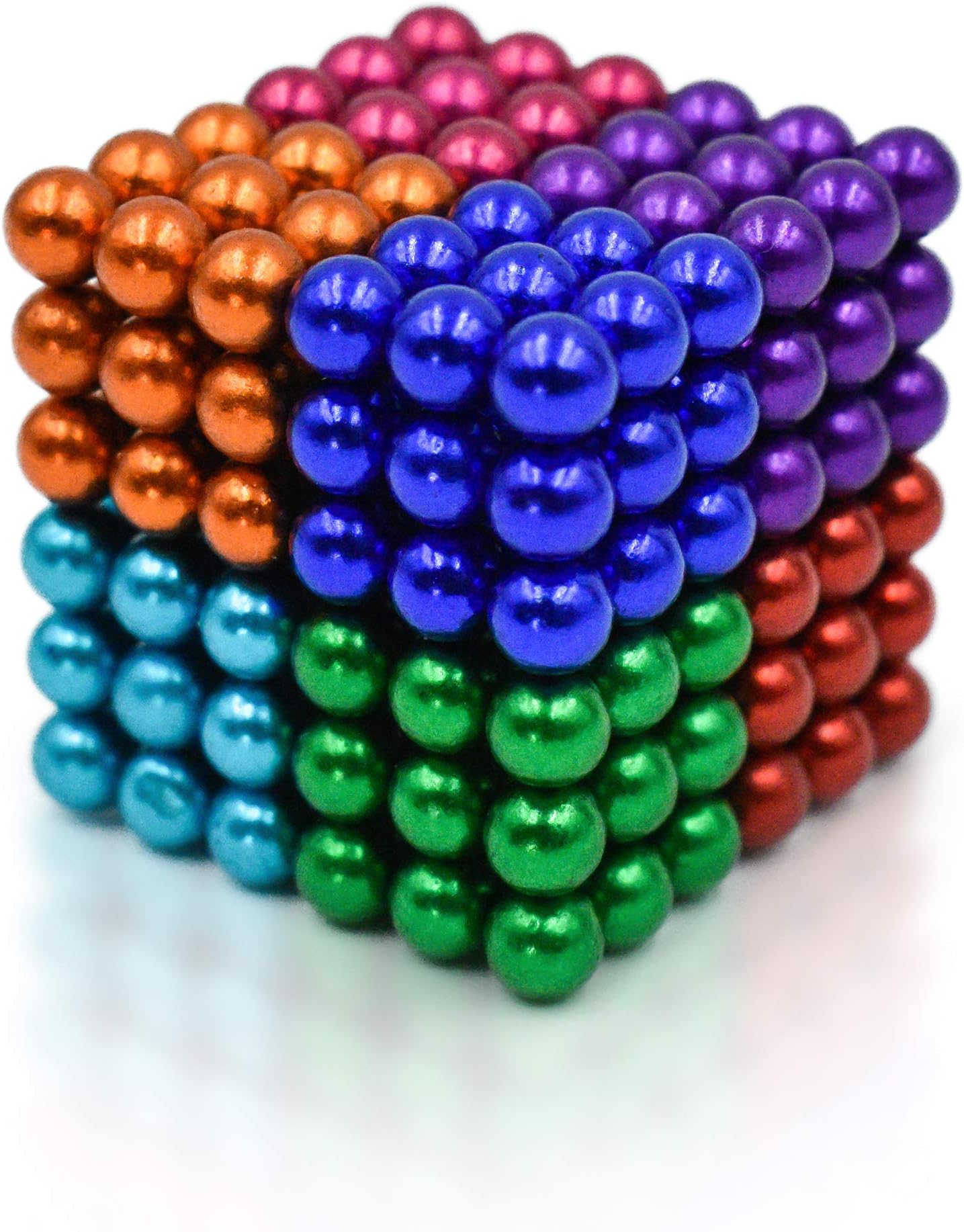 Magnetic Man Sky Magnets 5 mm Magnetic Balls Cube Fidget Gadget Toys Rare Earth Magnet Office Desk Toy Games Magnet Toys Multicolor Beads Stress Relief Toys for Adult (8 Colors)