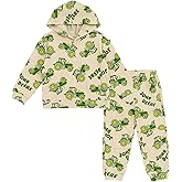 John Deere Tractor Waffle Knit Henley Hoodie and Jogger Pants Outfit Set Newborn to Little Kid Sizes (0-3 Months - 5)