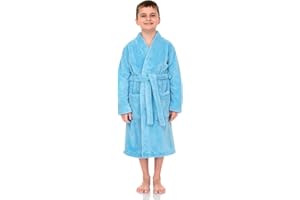TowelSelections Boys Robe Kids Soft Plush Kimono Fleece Bathrobe