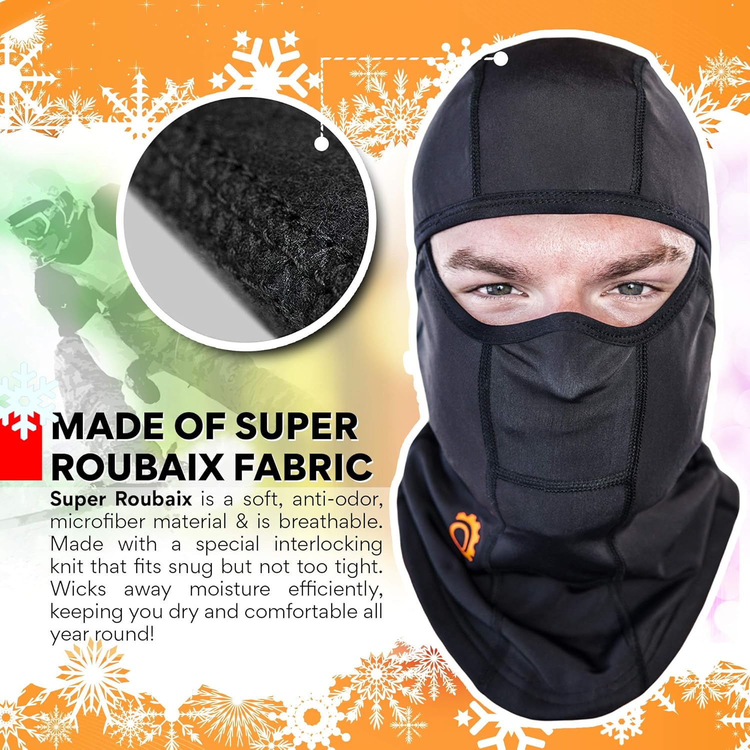 Balaclava Face Mask Premium Ski Mask and Neck Warmer for Ski, Snowboard, Motorcycle and Cycling, (Black): Automotive