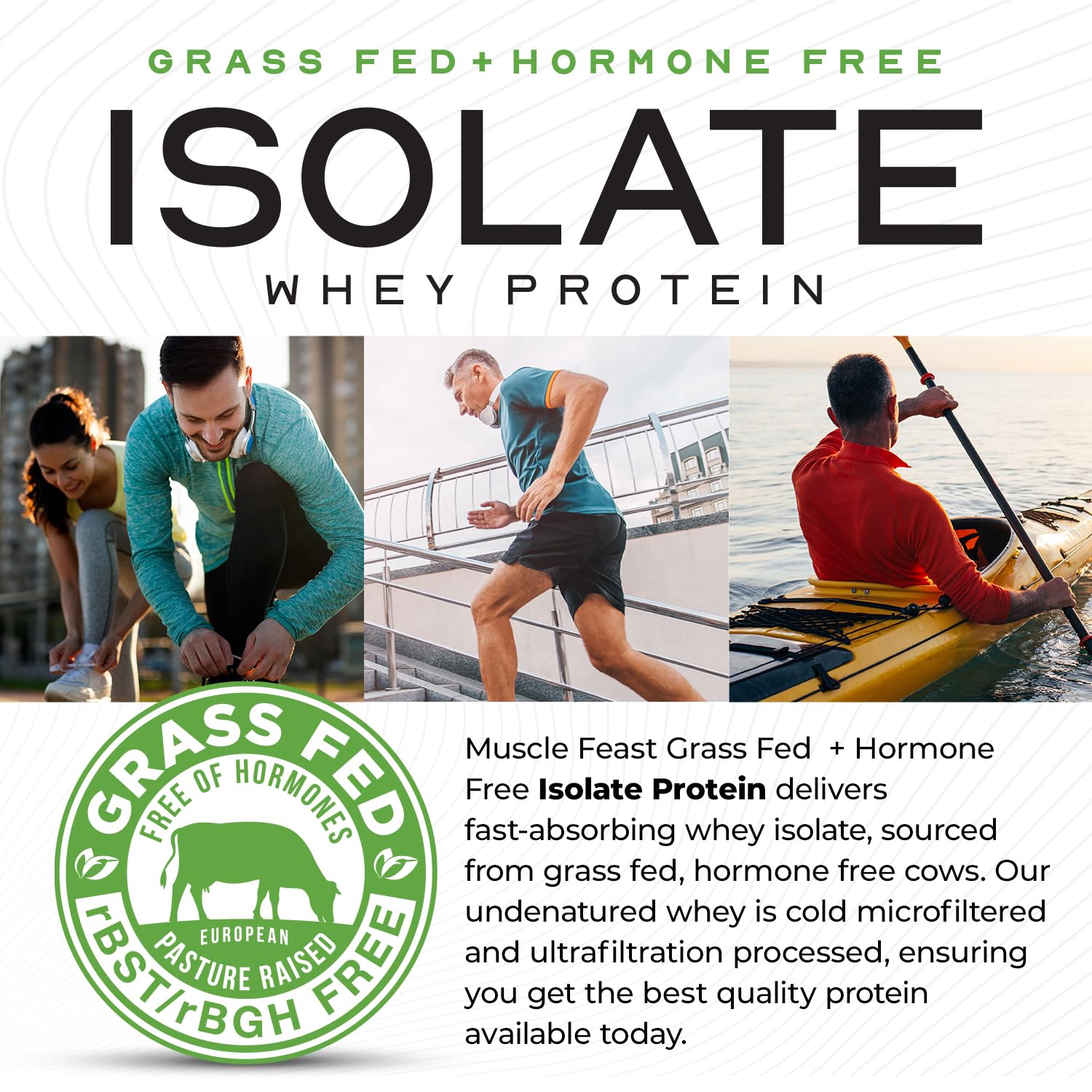 Mua Muscle Feast Grass-Fed Whey Protein Isolate, All Natural Hormone ...