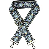 Yiaizhuo Casual 2" Wide Women's Purse Strap Replacement Crossbody Canvas Bags Shoulder Guitar Straps for Handbag Adjustable