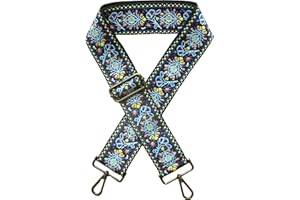 Yiaizhuo Casual 2" Wide Women's Purse Strap Replacement Crossbody Canvas Bags Shoulder Guitar Straps for Handbag Adjustable